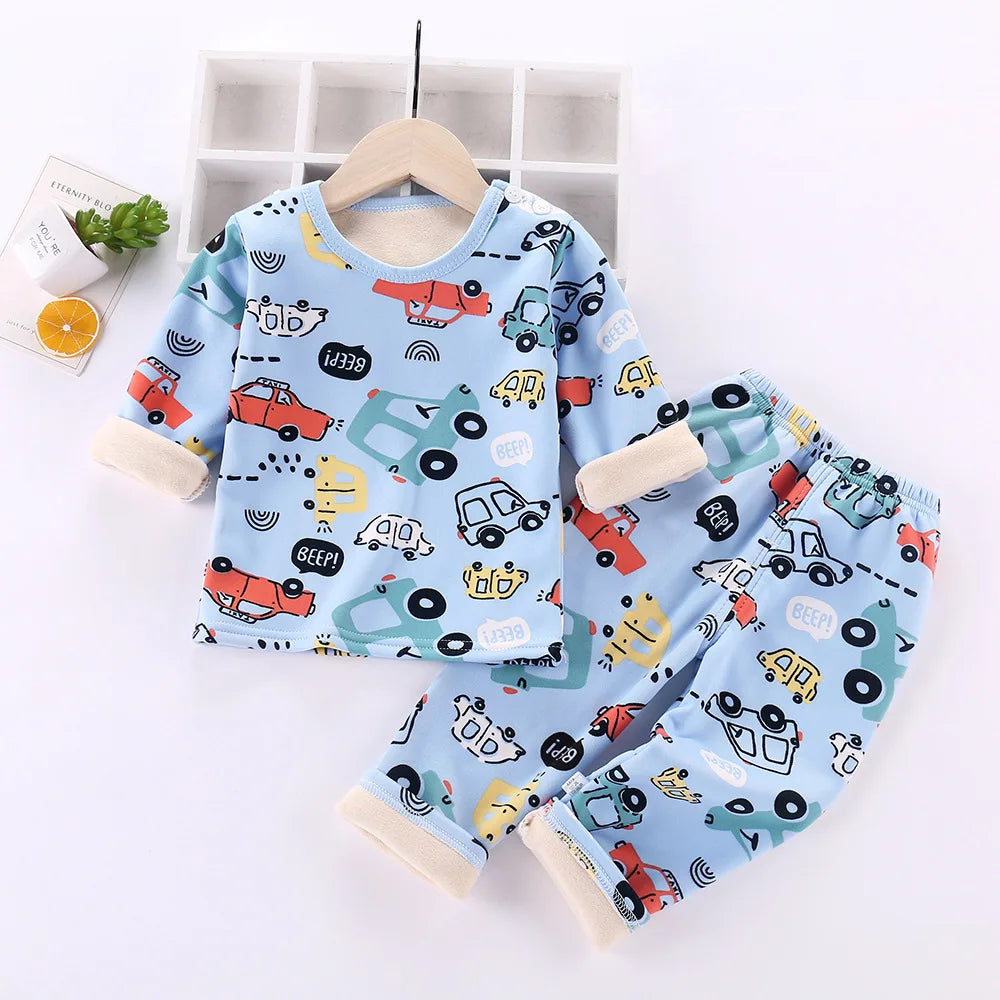 Mini Fashion™ - Cartoon Fleece Pajamas for Kids