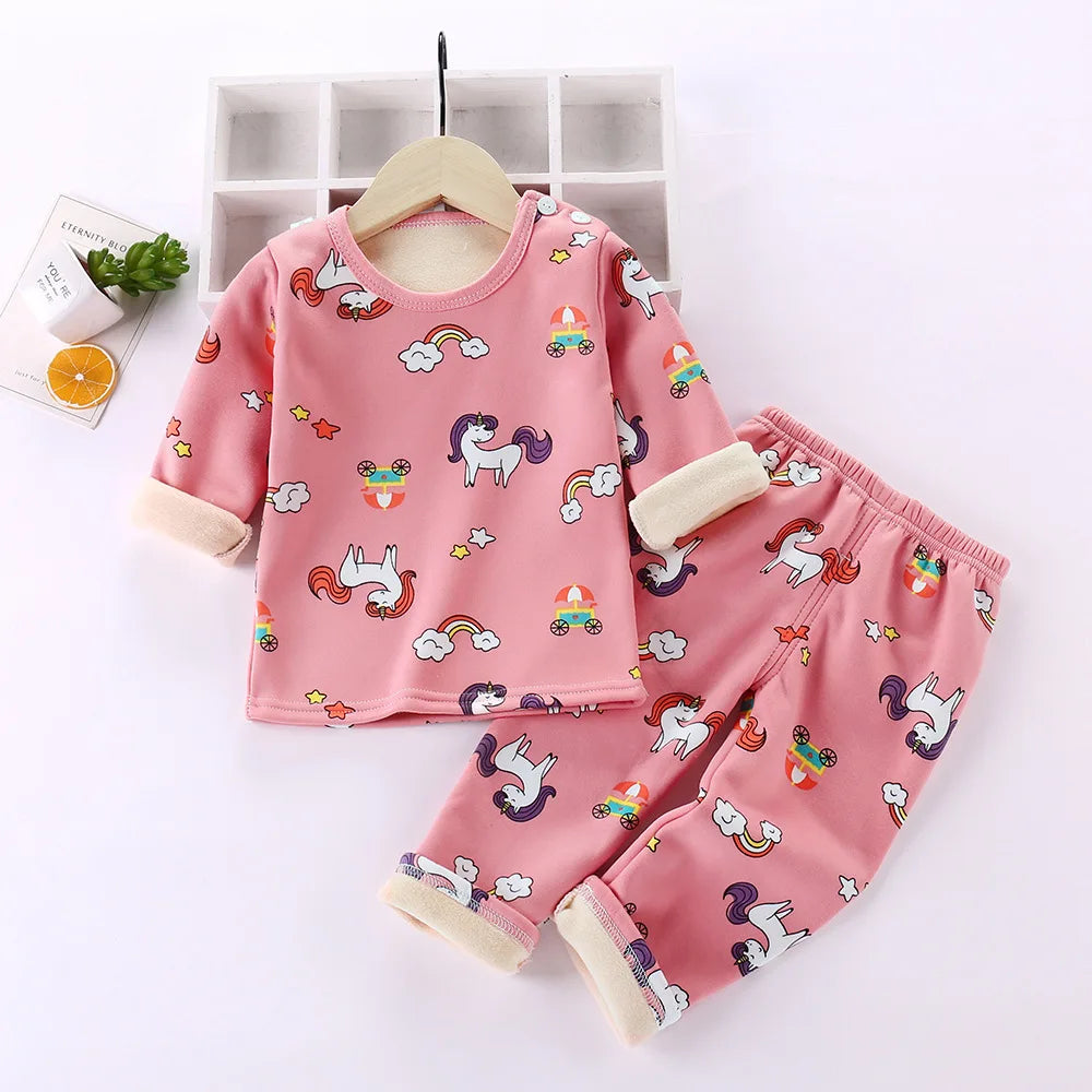 Mini Fashion™ - Cartoon Fleece Pajamas for Kids