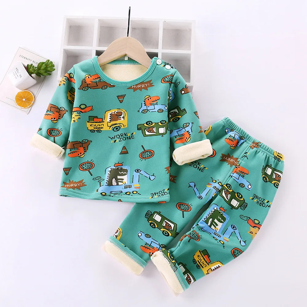 Mini Fashion™ - Cartoon Fleece Pajamas for Kids