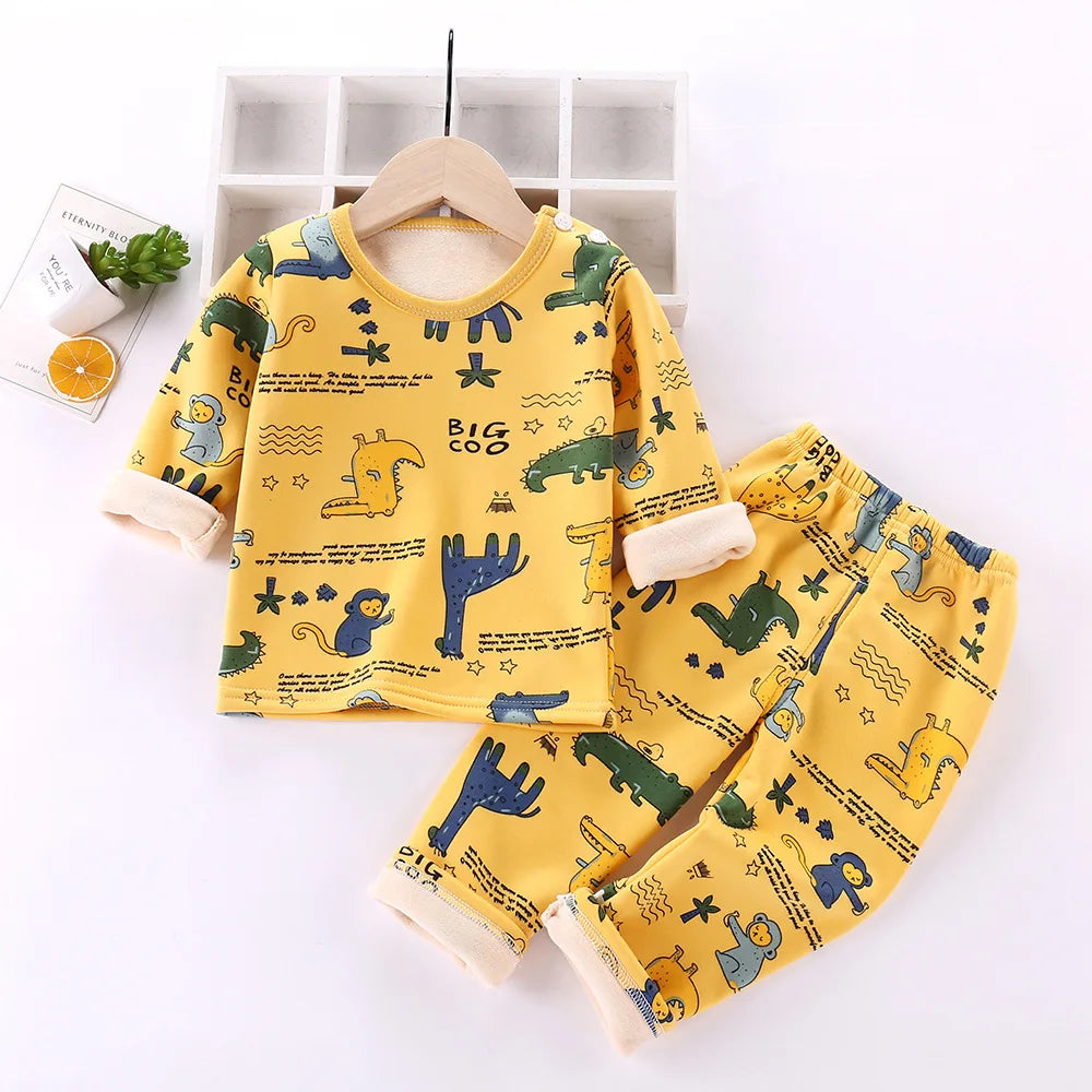 Mini Fashion™ - Cartoon Fleece Pajamas for Kids