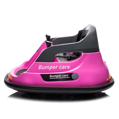 Pink 12V ride on bumper car for kids 1.5-5 Years Old Baby Bumping Toy Gifts