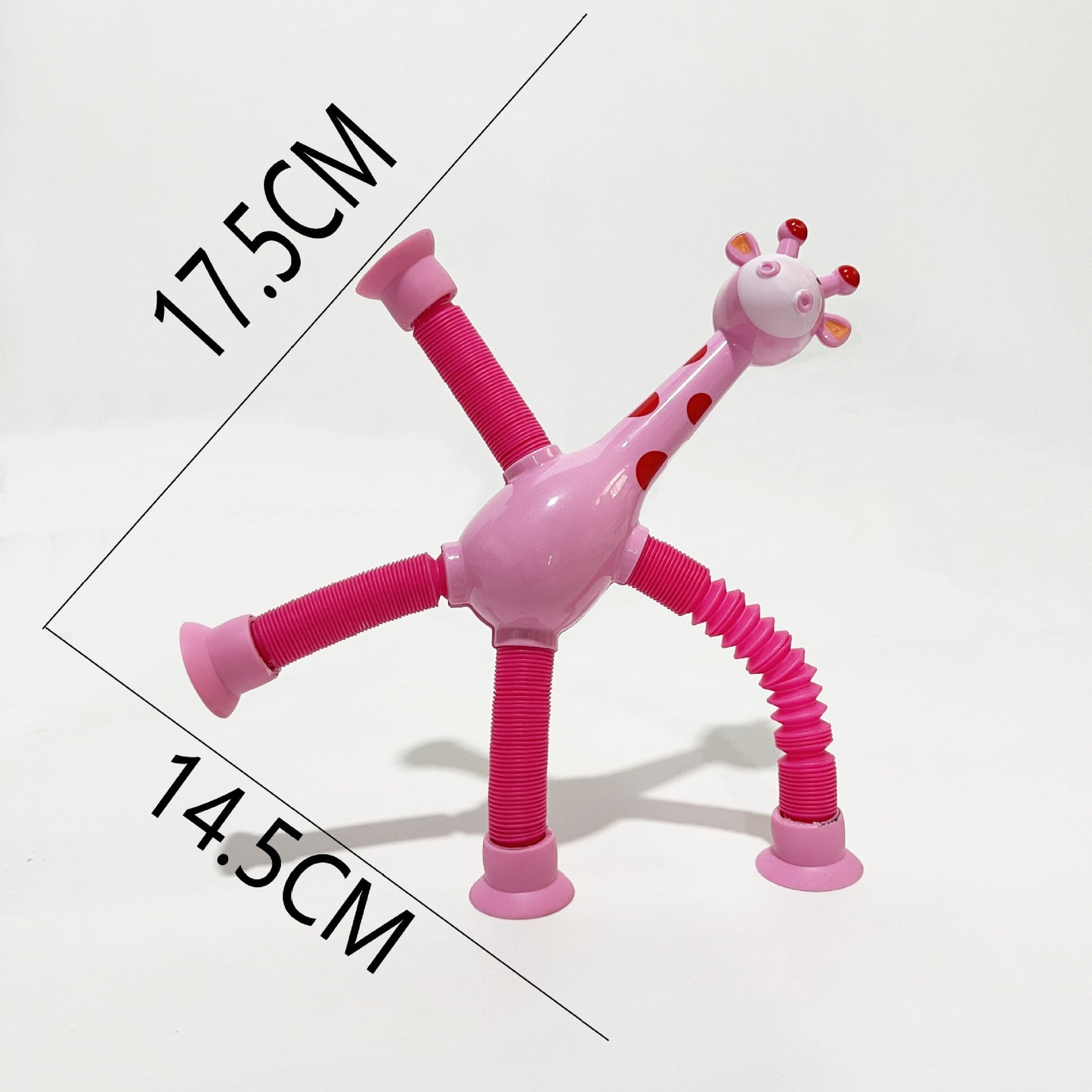 DIY  Telescopic Pop Tube Giraffe Sensory Toys Kids Stress Relief Games Early Education Suction Cup Giraffe Playing Gifts