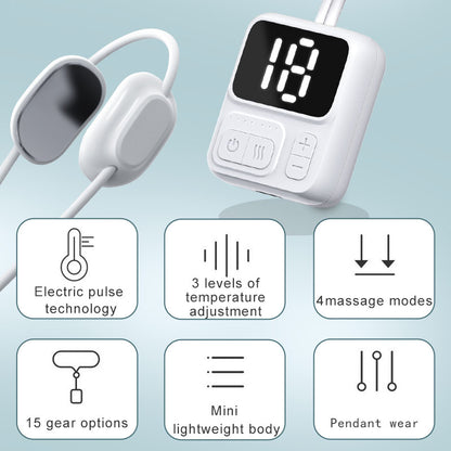 Massager Home Cervical Massager Mini Micro-Current Pulse Hot Compress Portable Pendant Hanging Neck Protector