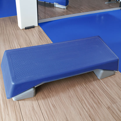 Aerobics Step Platform Height-Adjustable Fitness Equipment Stepper Trainer Exercise Step Platform Sliding Lifting Pad Blue