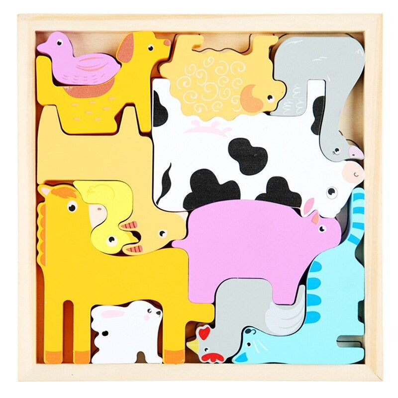 Woods™ - Which figure should sit where? - Figure puzzle (2+1 FREE)