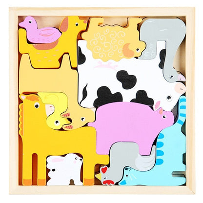 Woods™ - Which figure should sit where? - Figure puzzle (2+1 FREE)