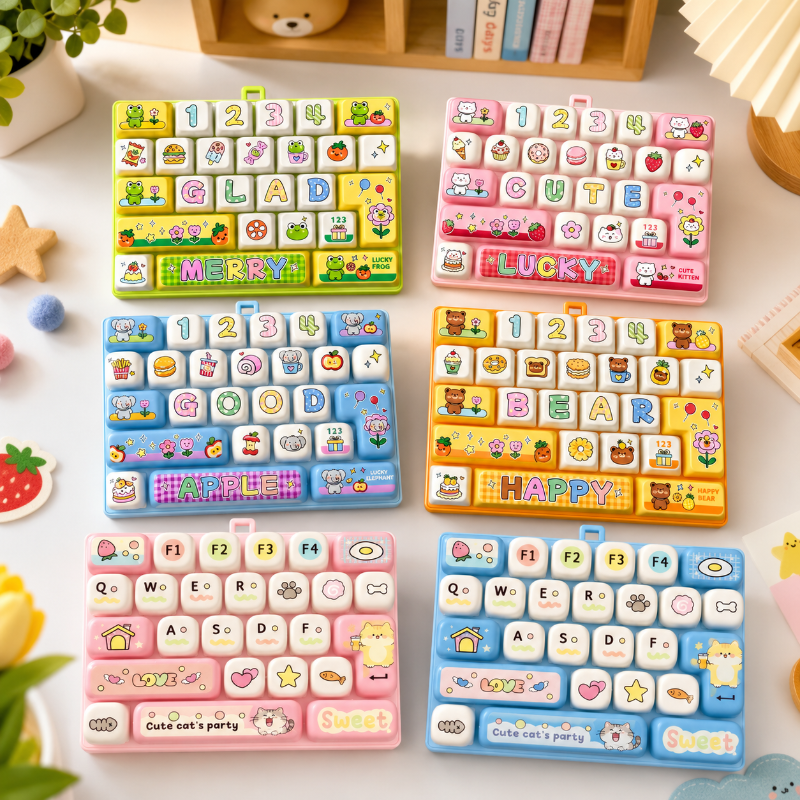 Fidget keyboard toy for sensory play and focus shown from the front
