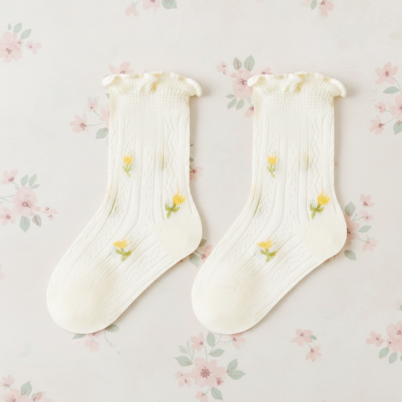 Assorted baby socks set of 5 with cute colourful details