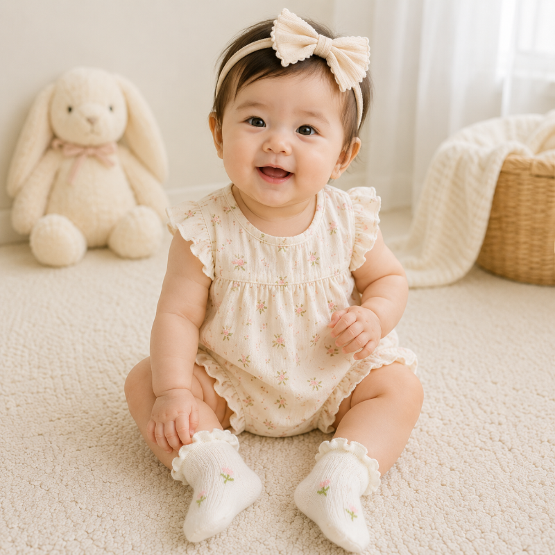 Five-pack of baby socks for everyday wear in assorted colours