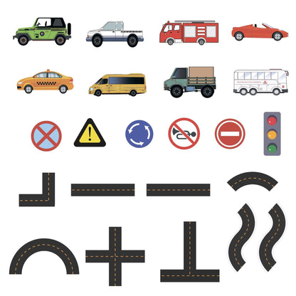 Bath Cars™ - Super fun in the bath - Bath set with traffic toys made of foam rubber