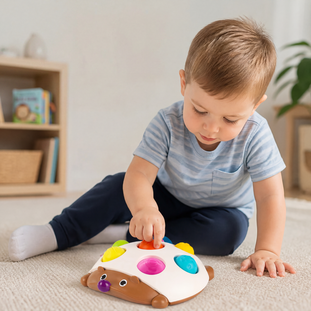 Hedgehog Silicone Finger Push Pop Toy for Kids Sensory and Stress Relief
