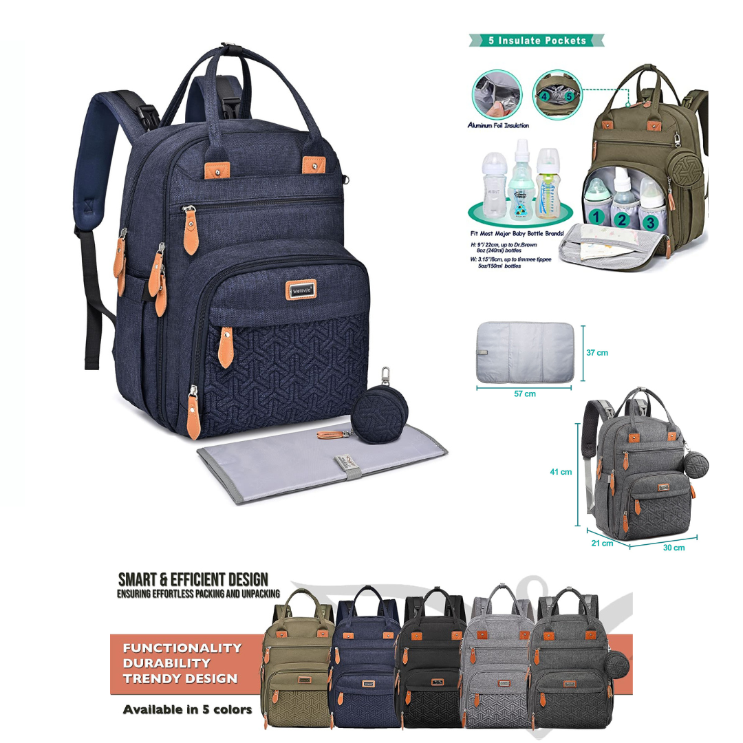 Unisex Baby Diaper Bag Backpack