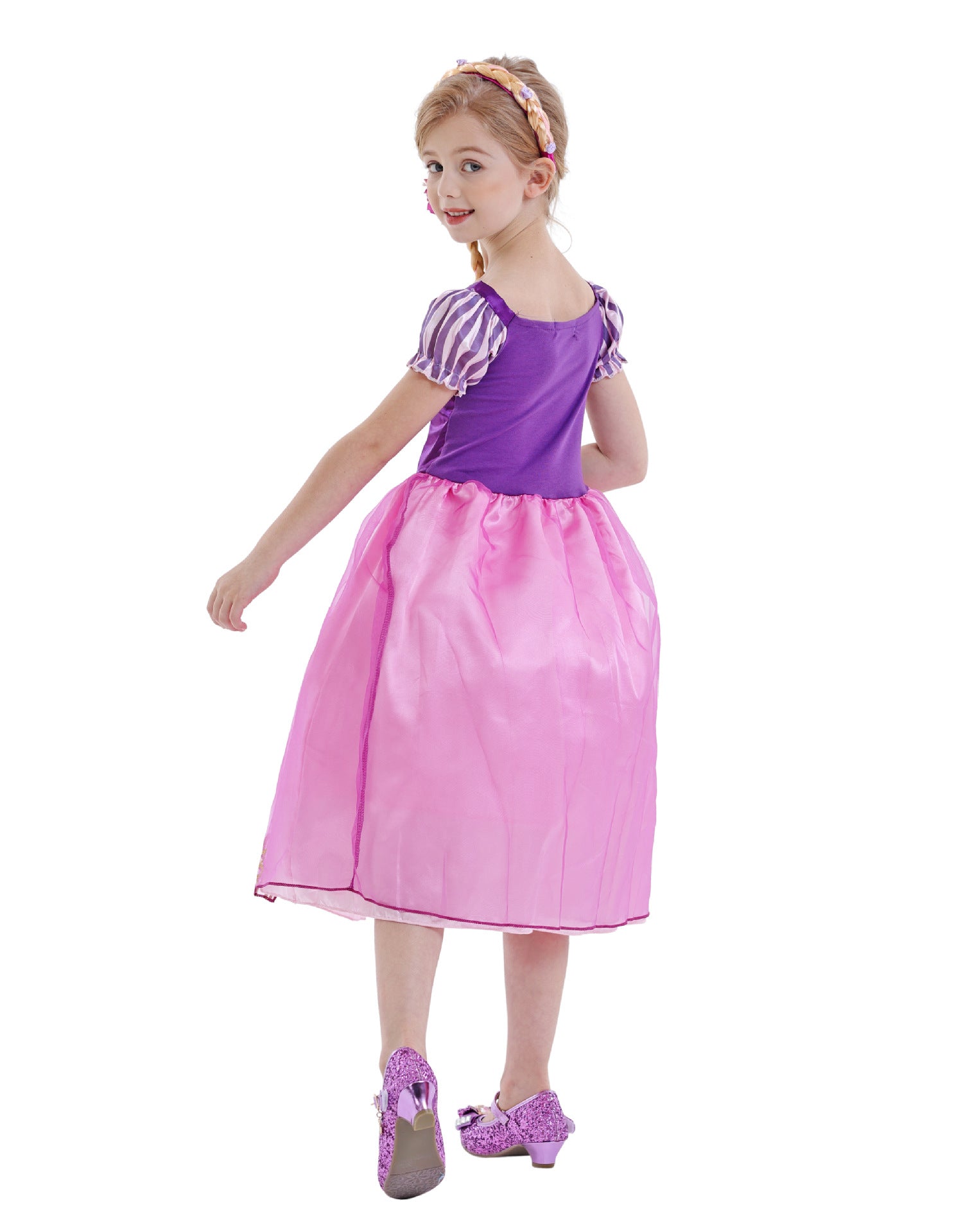 Girls Rapunzel Princess Purple Ball Gown