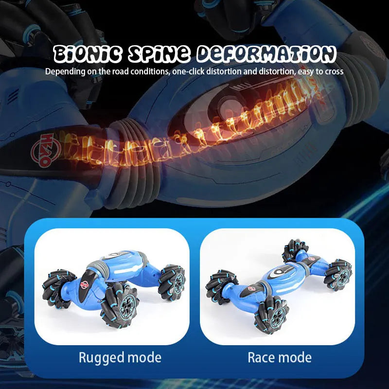 Remote Control Stunt Car Gesture Induction Twisting Off-Road Vehicle Light Music Drift Dancing Side Driving RC Toy Gift for Kids