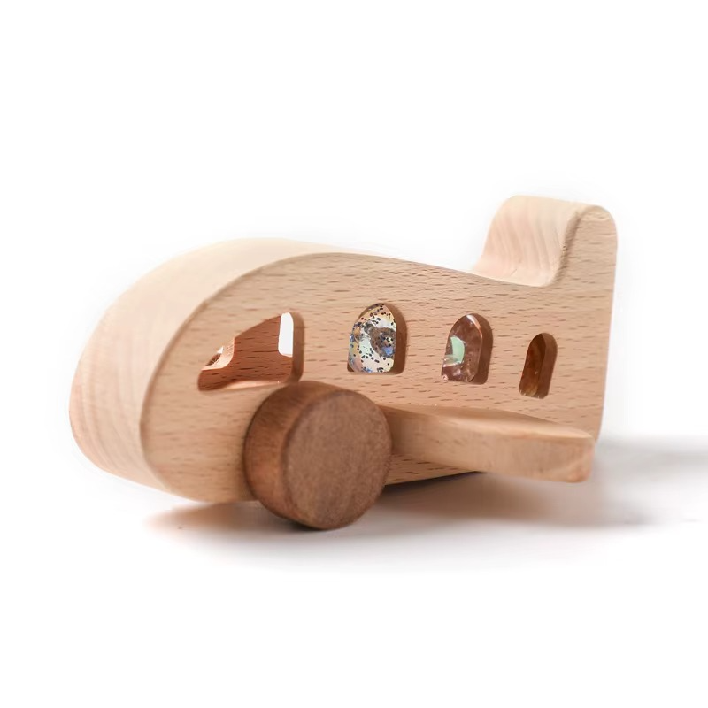 Wooden Montessori Airplane Toy for Creativity and Motor Skills