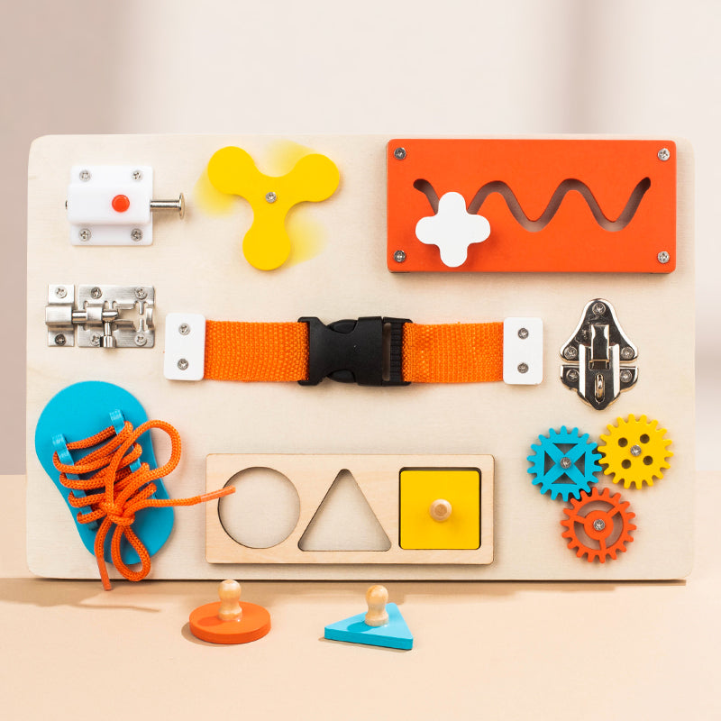 Montessori Wooden Busy Board Toy for Kids