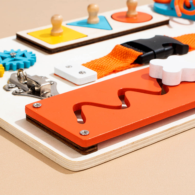 Montessori Wooden Busy Board Toy for Kids