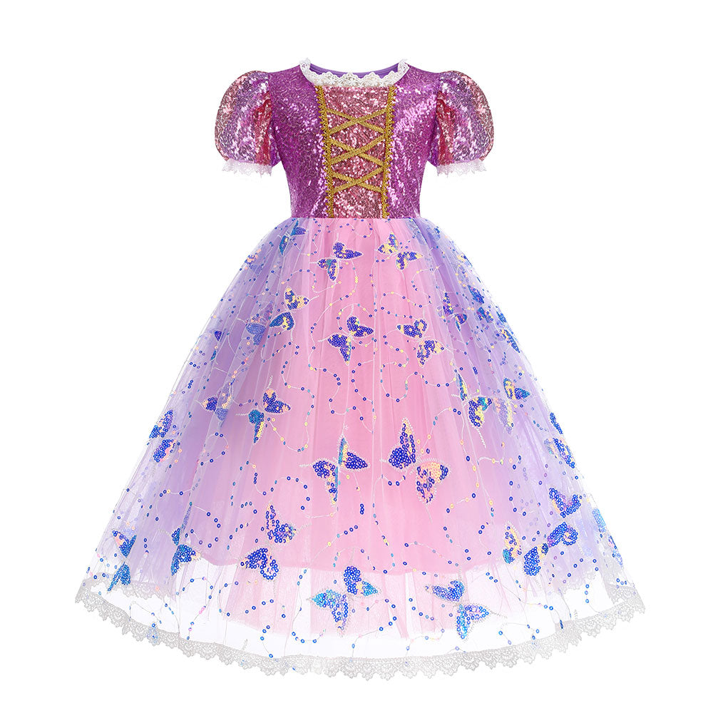 Girls Rapunzel LED Light-Up Princess Dress