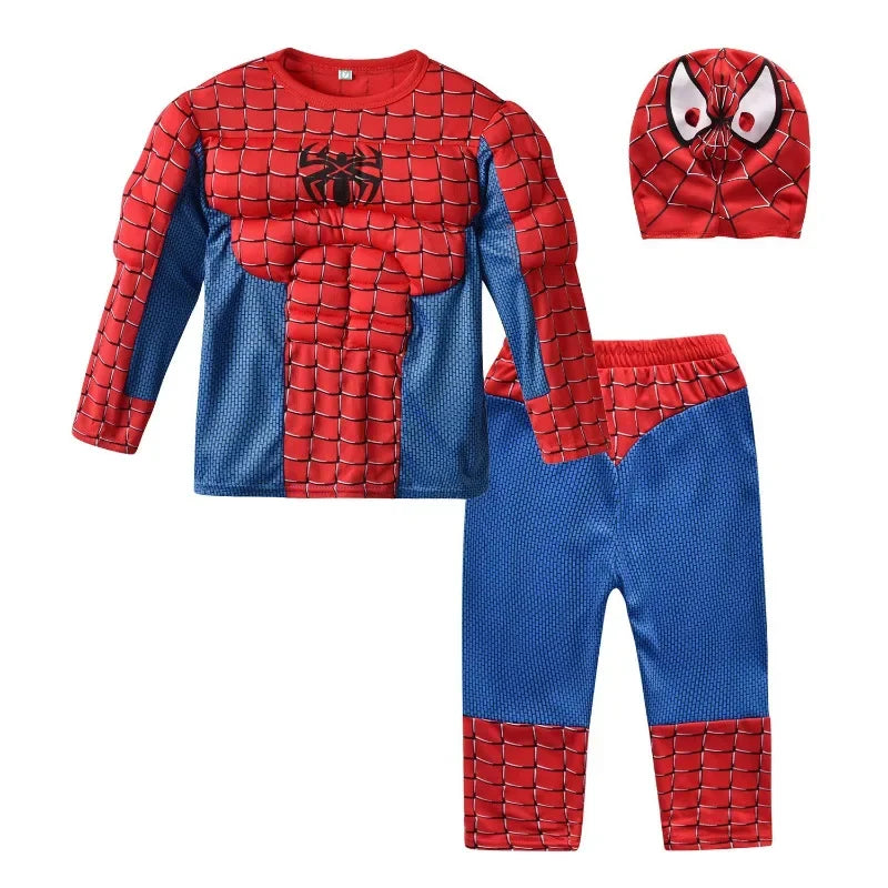 Kids Spiderman Muscle Superhero Costume Set