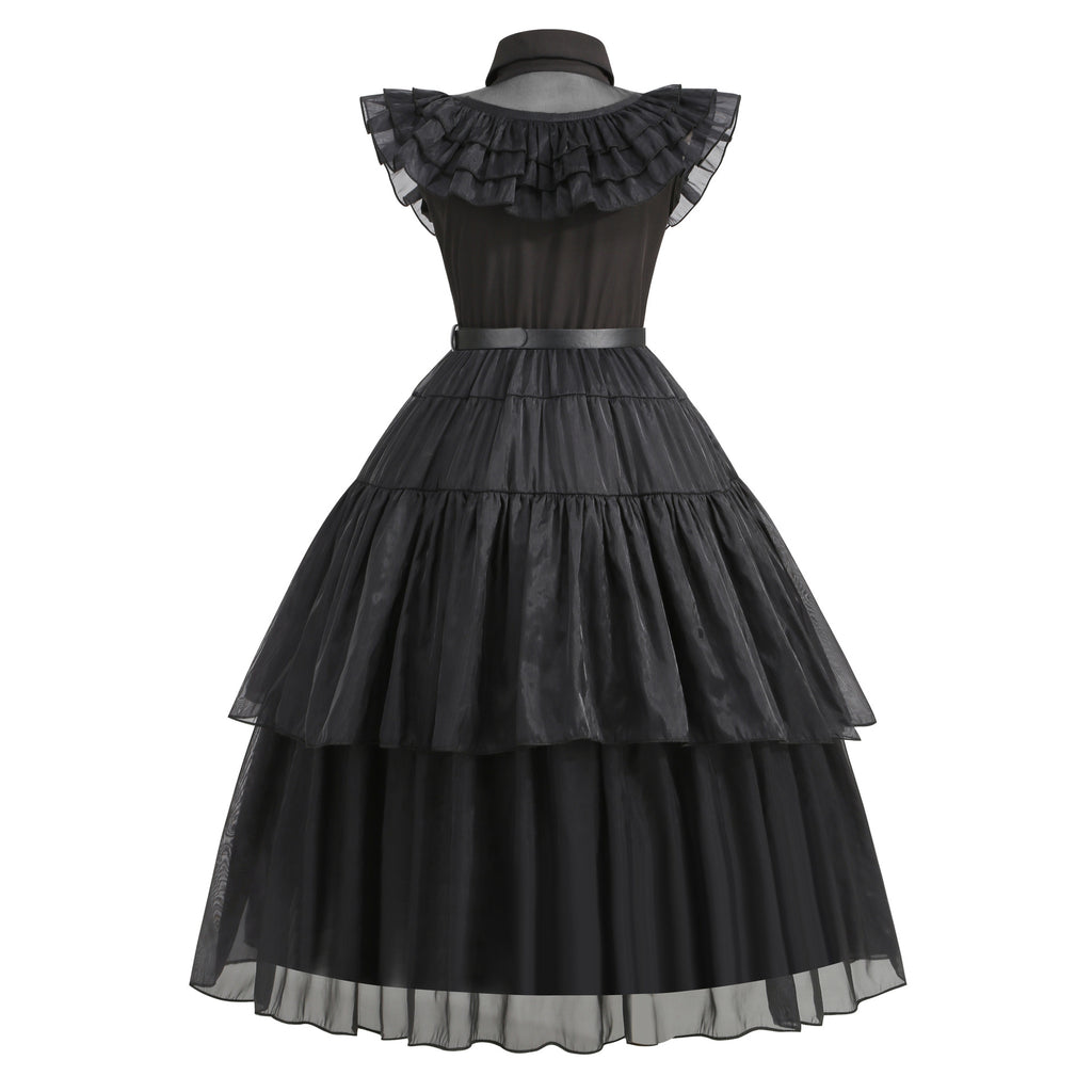Kids Wednesday Black Cosplay Costume