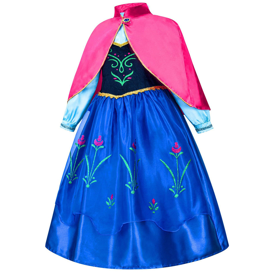 Girls Frozen Princess Sequin Mesh Dress