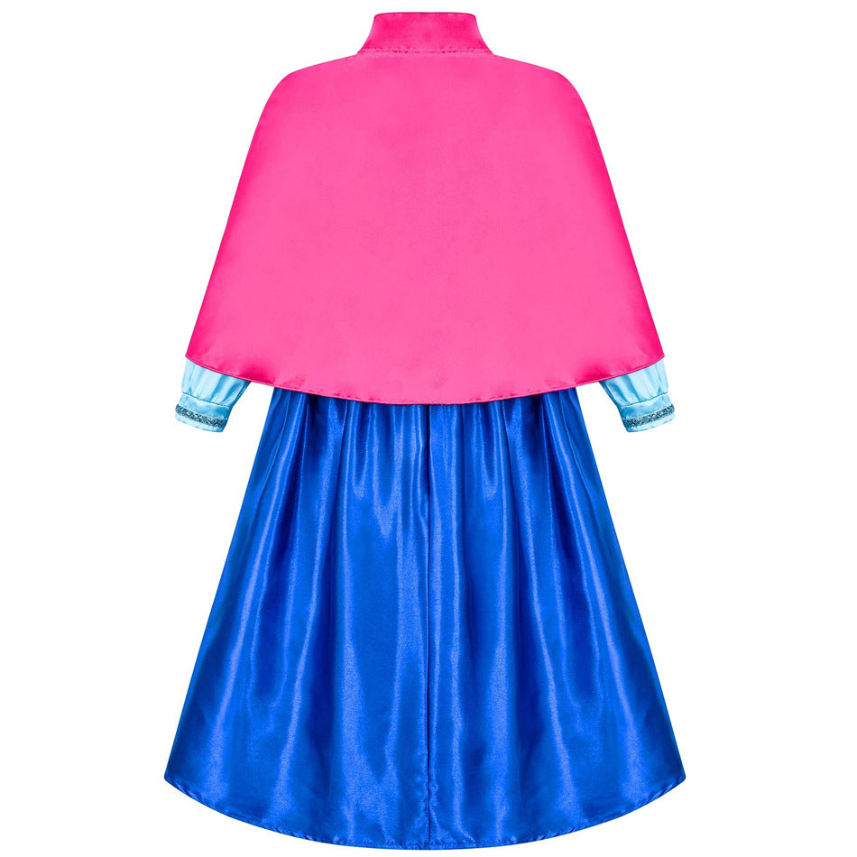 Girls Frozen Princess Sequin Mesh Dress