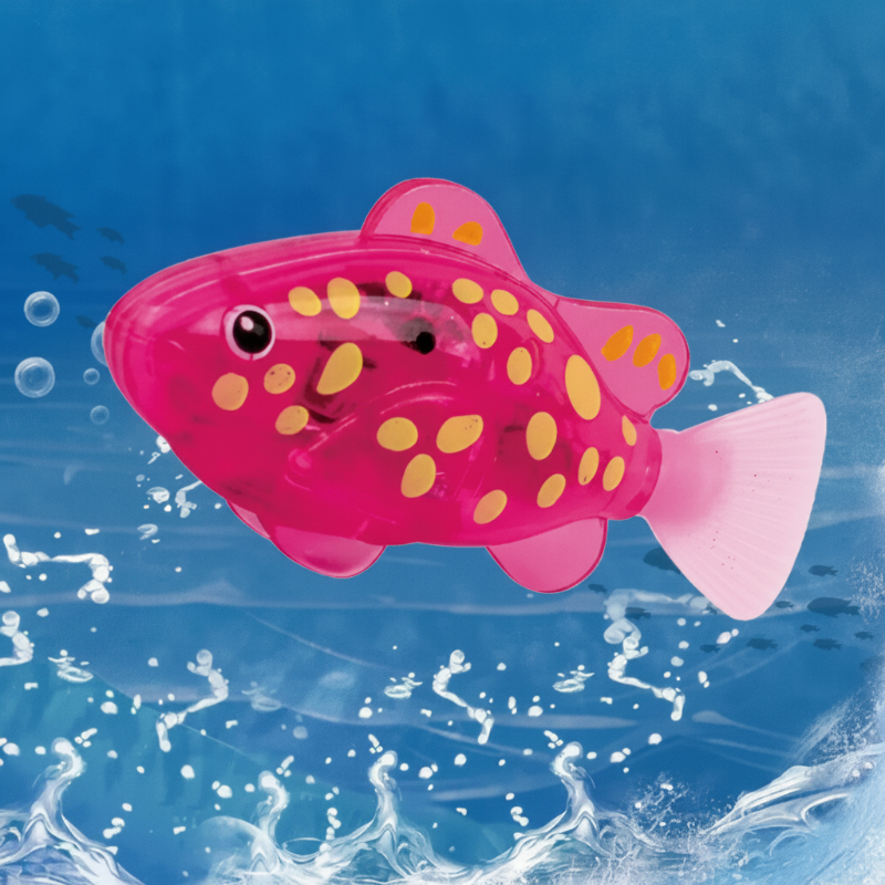 Electronic Swimming Fish Bath Toy With LED Light