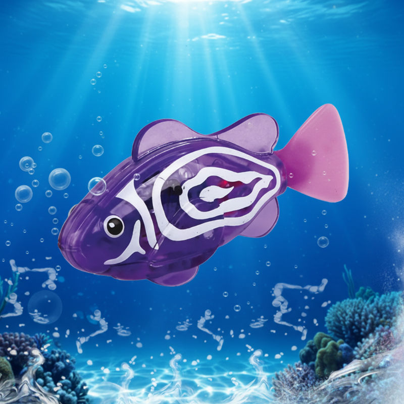 Electronic Swimming Fish Bath Toy With LED Light