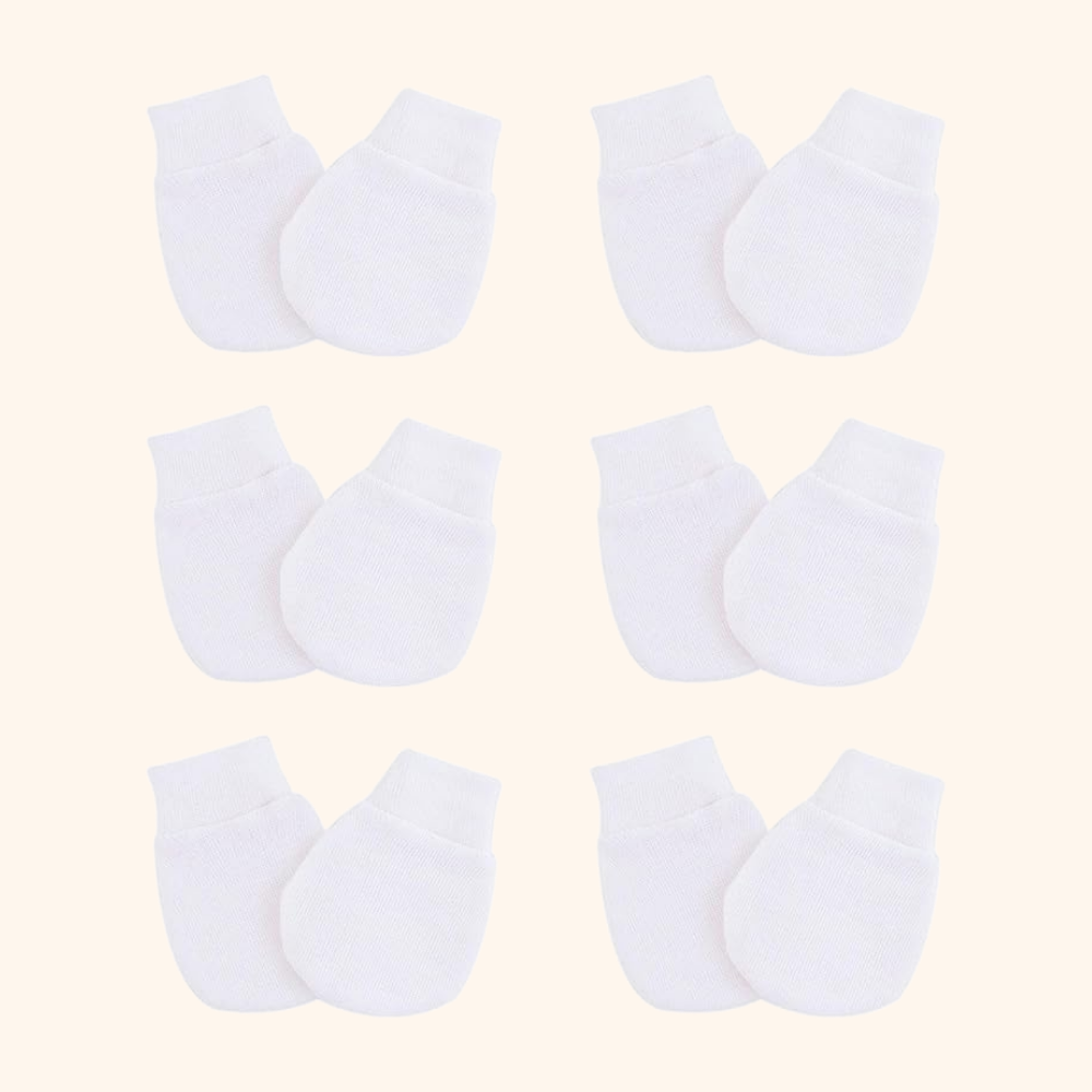 Soft No Scratch Baby Mittens Set