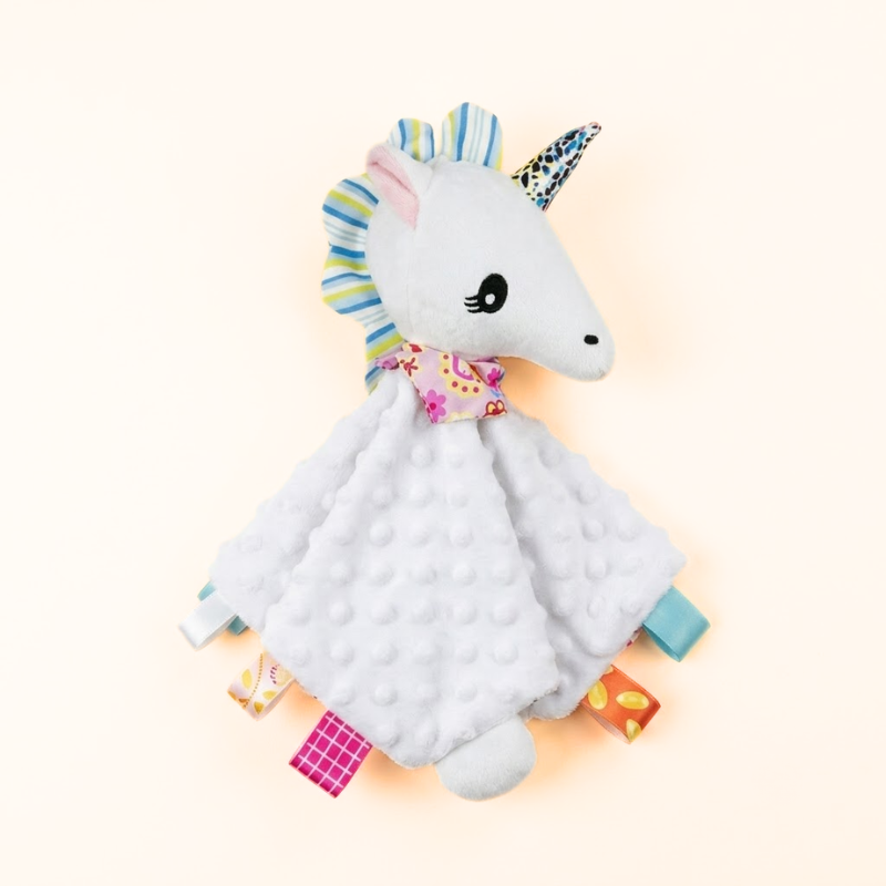 Baby comfort toy comforter shown as a soothing sleep companion