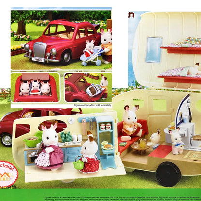 Sylvanian Families Famliy Cruising Car & Caravan Bundle Pack 5448 5045