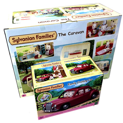 Sylvanian Families Famliy Cruising Car & Caravan Bundle Pack 5448 5045