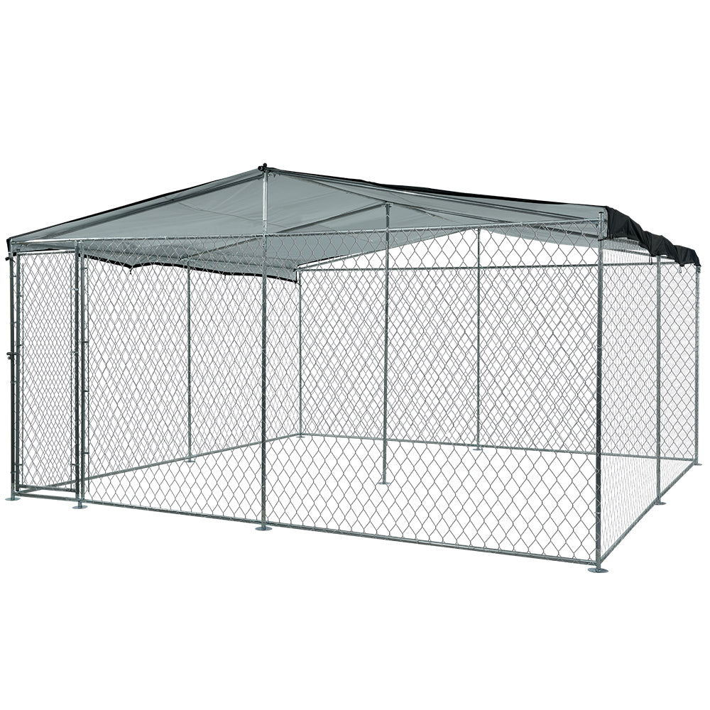 NEATAPET 3x3m Dog Enclosure Pet Outdoor Playpen Wire Cage Kennel Fence with Cover Shade