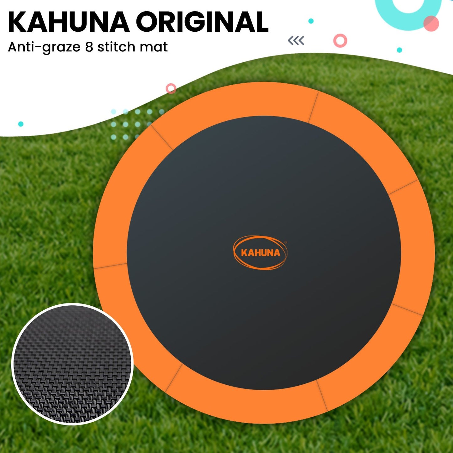 Kahuna Twister 14ft Springless Trampoline Outdoor Kids Safety Net Pad Mat with Basketball Set