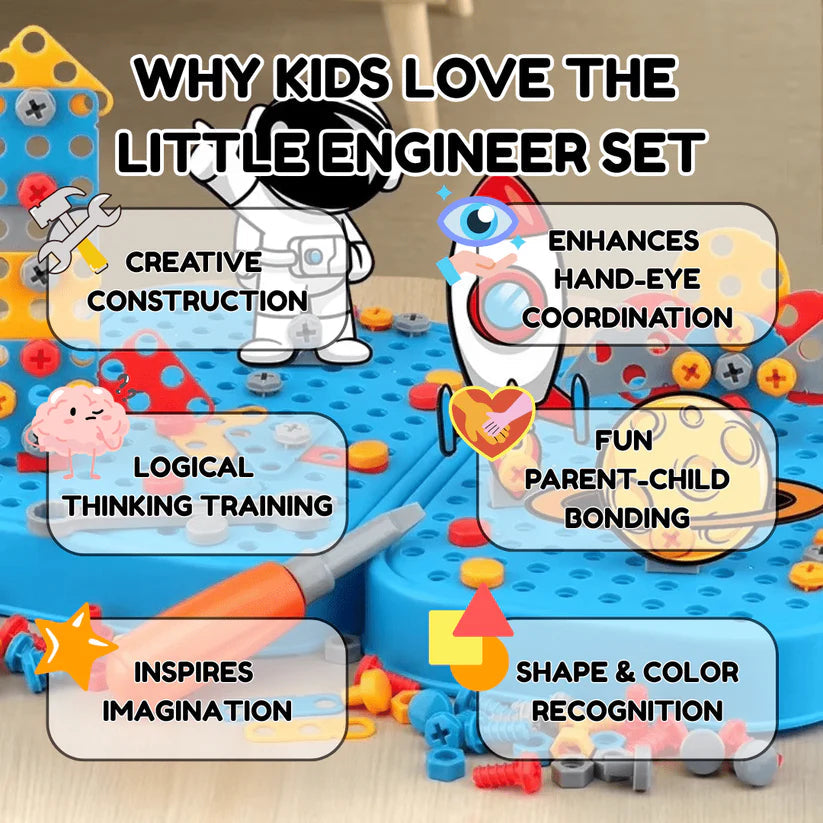 Montessori DIY Little Engineer Wooden Tool Box Set