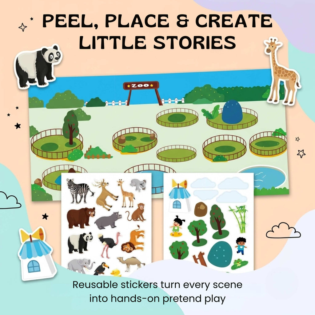 Reusable MiniScene Sticker Book