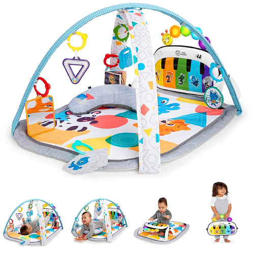 4-In-1 Kickin' Tunes Music and Language Play Gym and Piano Tummy Time Activity Mat