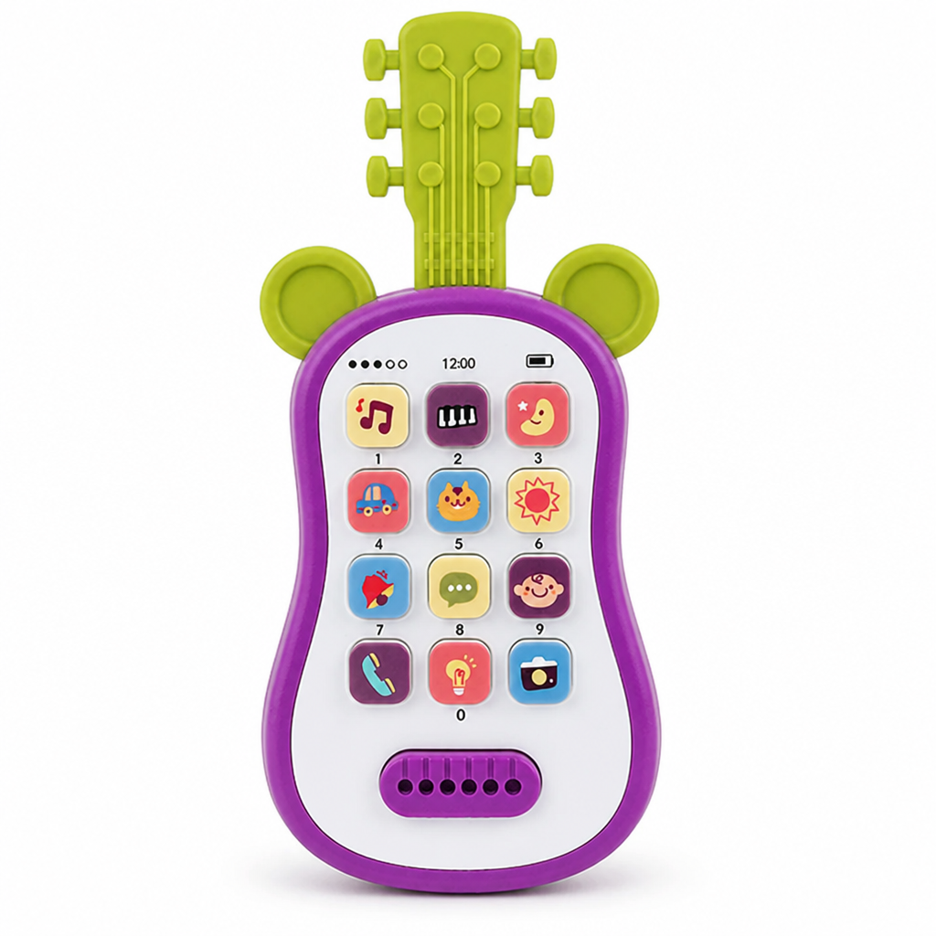 Interactive Guitar Phone Toy with Music Sounds for Babies and Toddlers