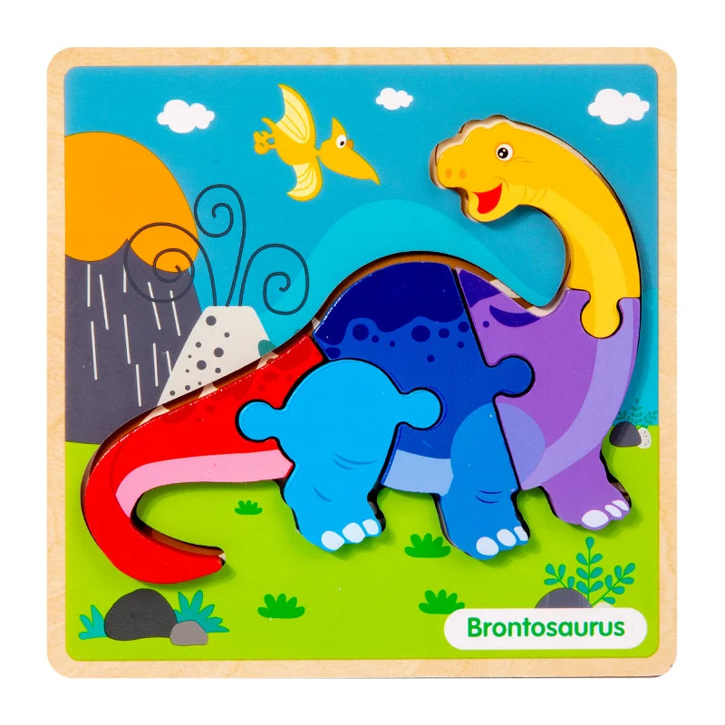 Wooden Dinosaur Puzzle Toy