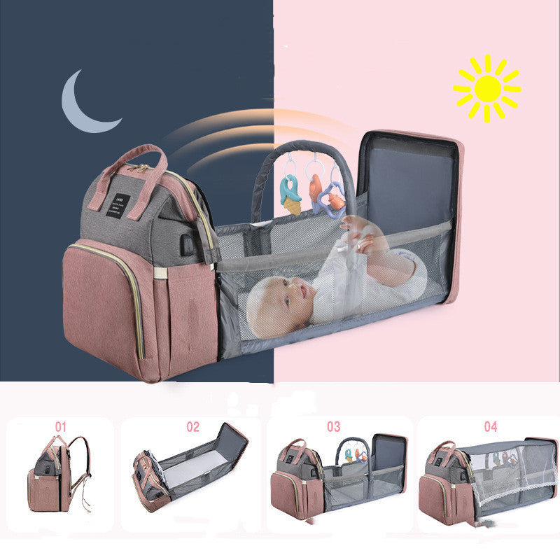 3-in-1 Baby Crib Travel Backpack