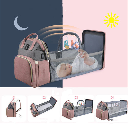 3-in-1 Baby Crib Travel Backpack
