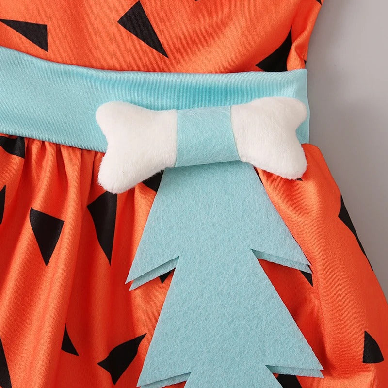 Baby Flintstone Pebbles Dress with Headband