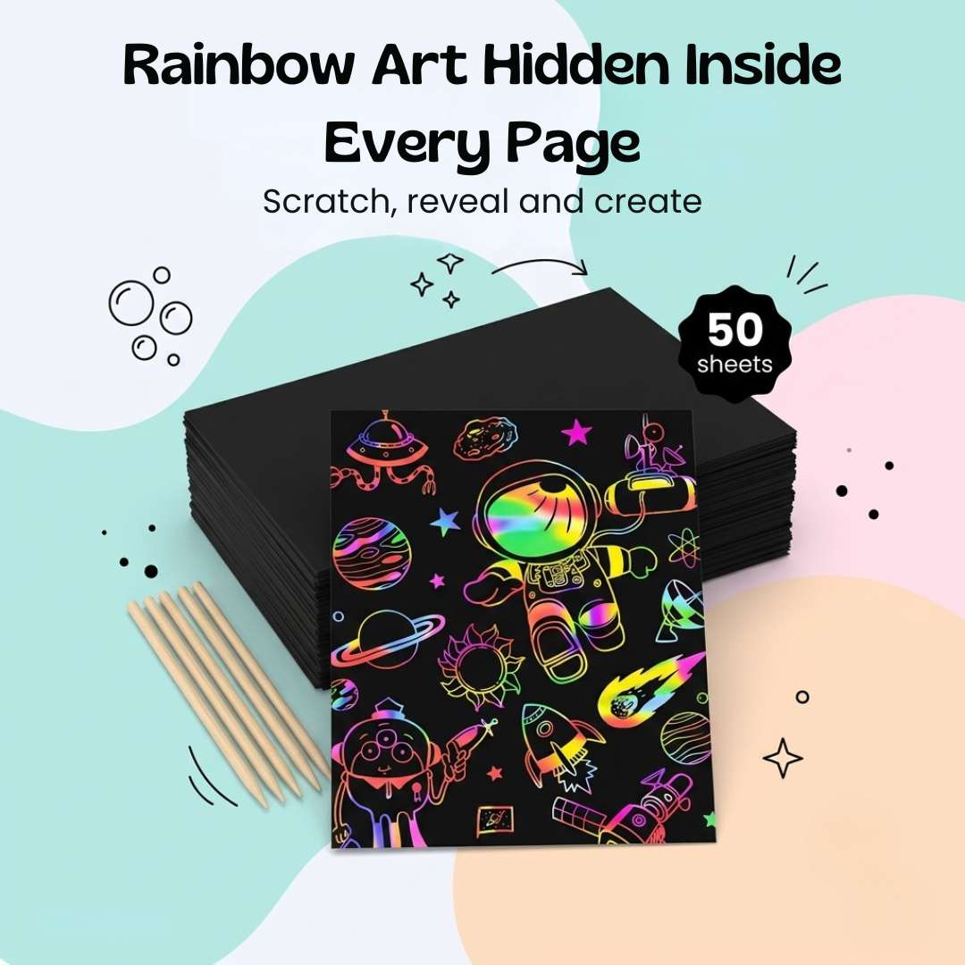 RainbowReveal Scratch Art Kit