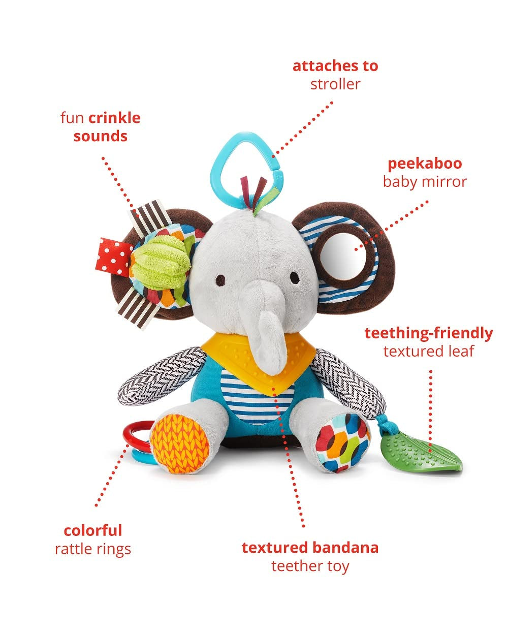 Bandana Buddies Elephant Teething Toy