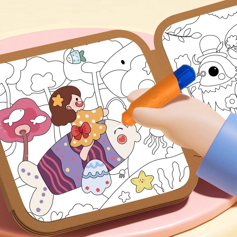 Reusable Water Drawing Book for Mess-Free Colouring