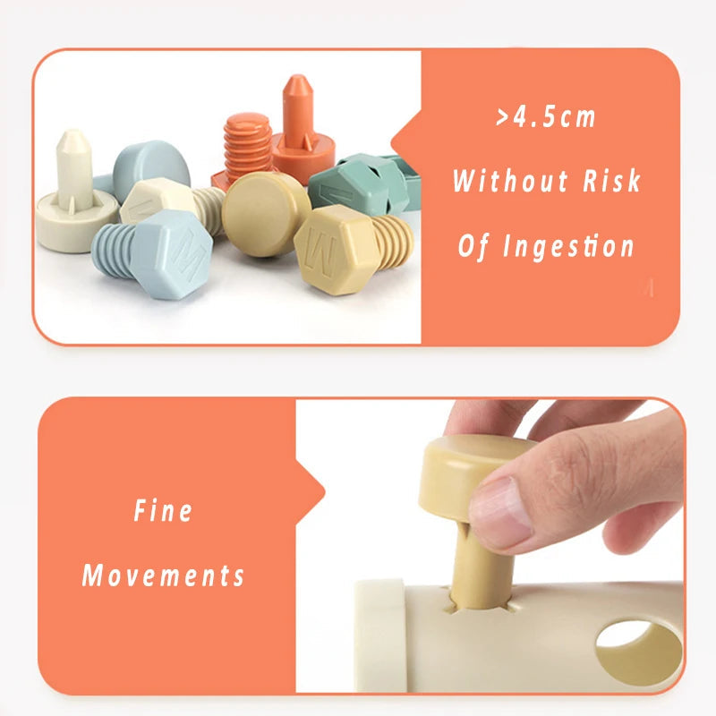 Montessori Sliding and Screwing Magnetic Toy for Creativity and Motor Skills