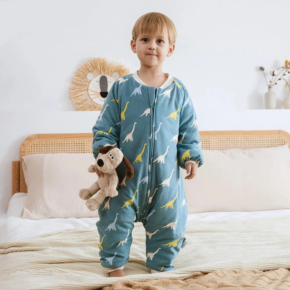 Kids Dinosaur Winter Sleeping Bag Sleep Sack Warm Baby Sleepwear