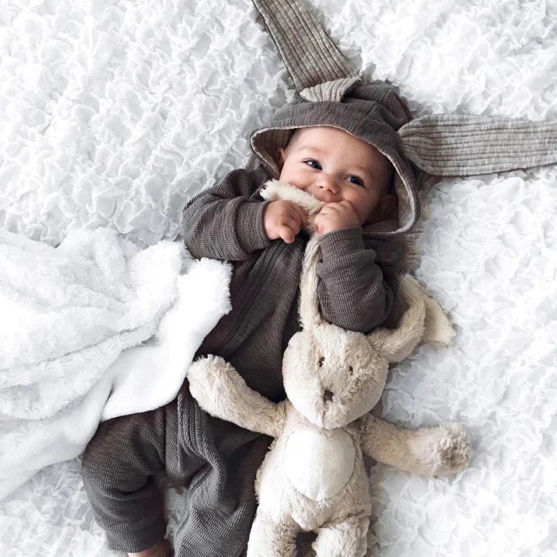 Hooded Bunny Baby Onesie