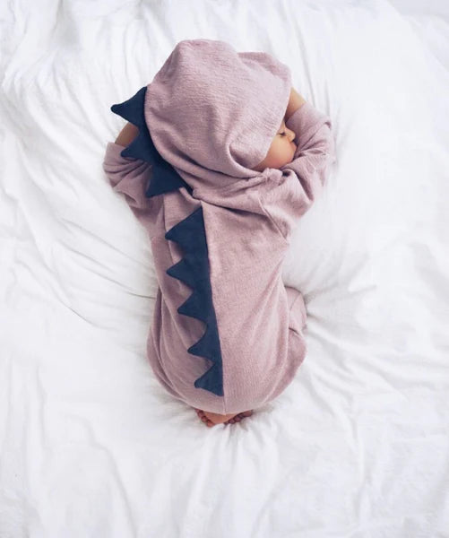 Hooded Dinosaur Baby Onesie