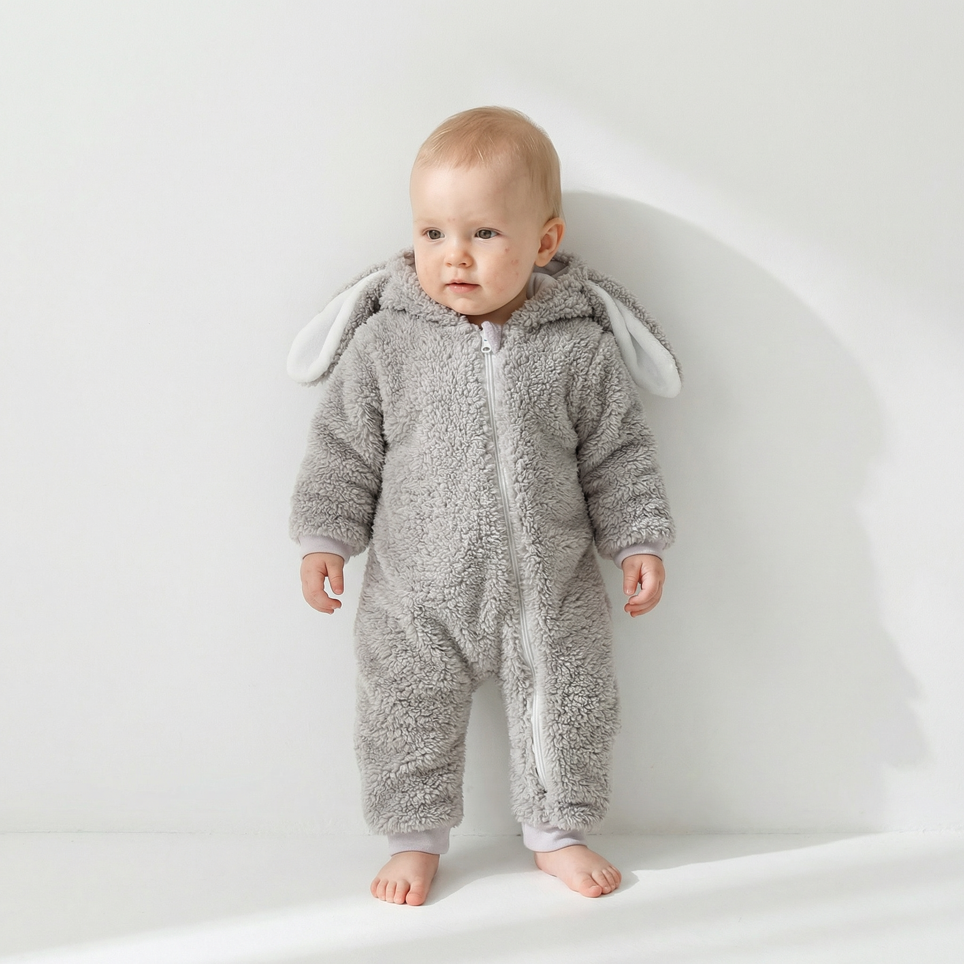 Cashmere Cozy Bunny Baby Romper